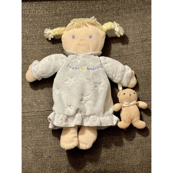Carter's Sweet Dreams Baby Doll with Teddy Bear Blue Stars Plush 48528 2005 - Picture 1 of 5